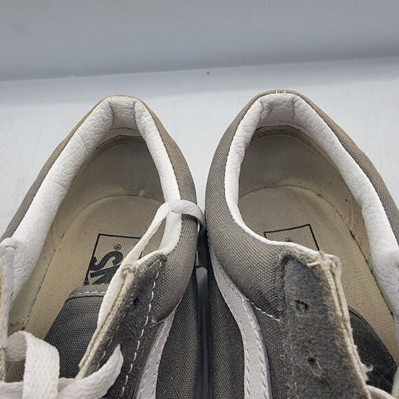 Vans Old Skool Mens 9.5 Gray White Sneaker Shoes Skate Casual Walking Outdoors - Picture 9 of 13